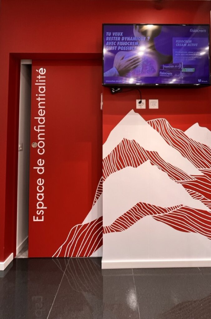 espace de confidentialité dans la pharmacie du quai du mont blanc à genève